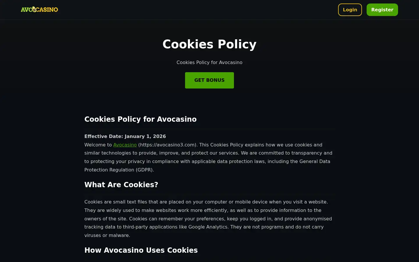 Screenshot of avocasino3.com
