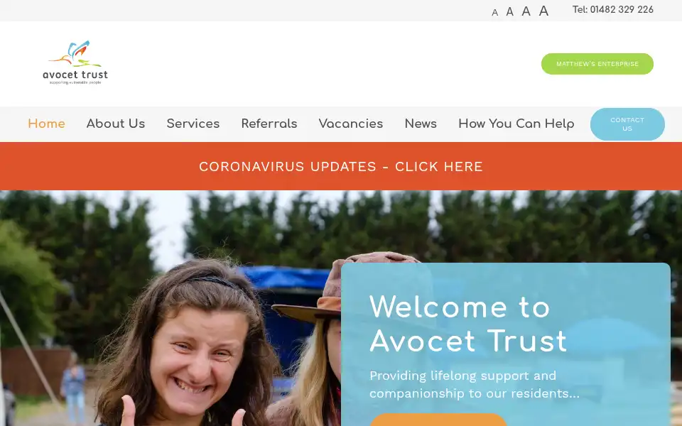 Screenshot of avocettrust.co.uk