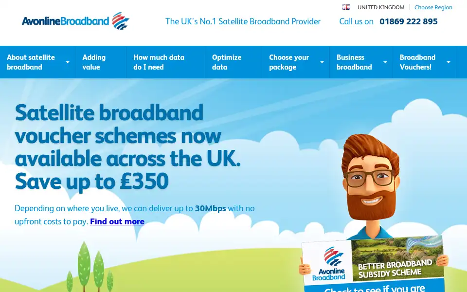 Screenshot of avonlinebroadband.com