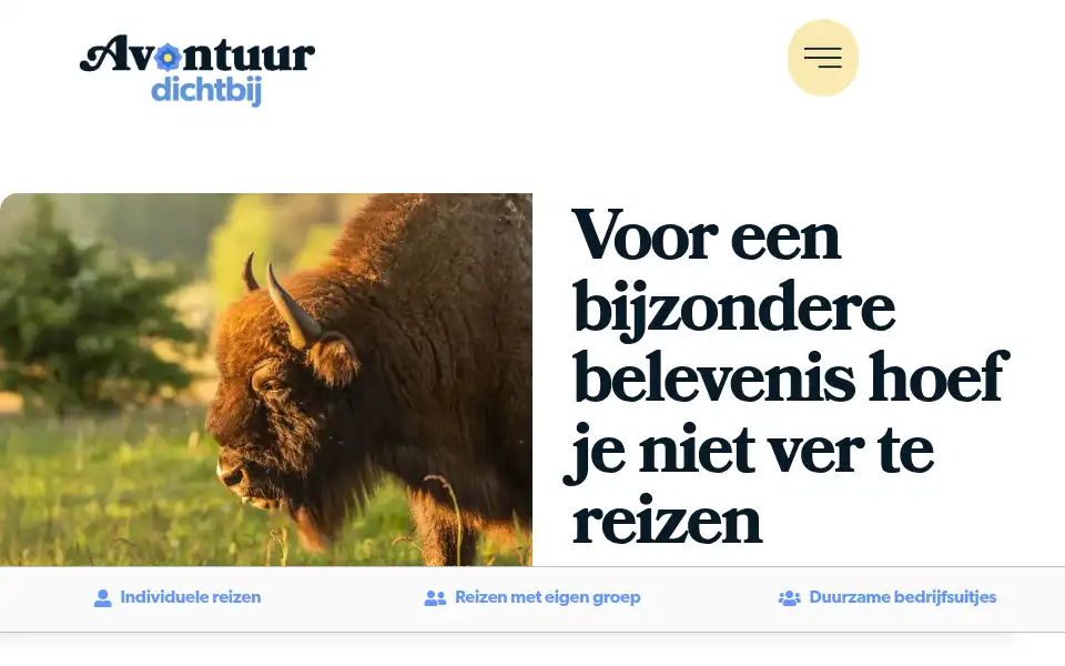 Screenshot of avontuurdichtbij.nl