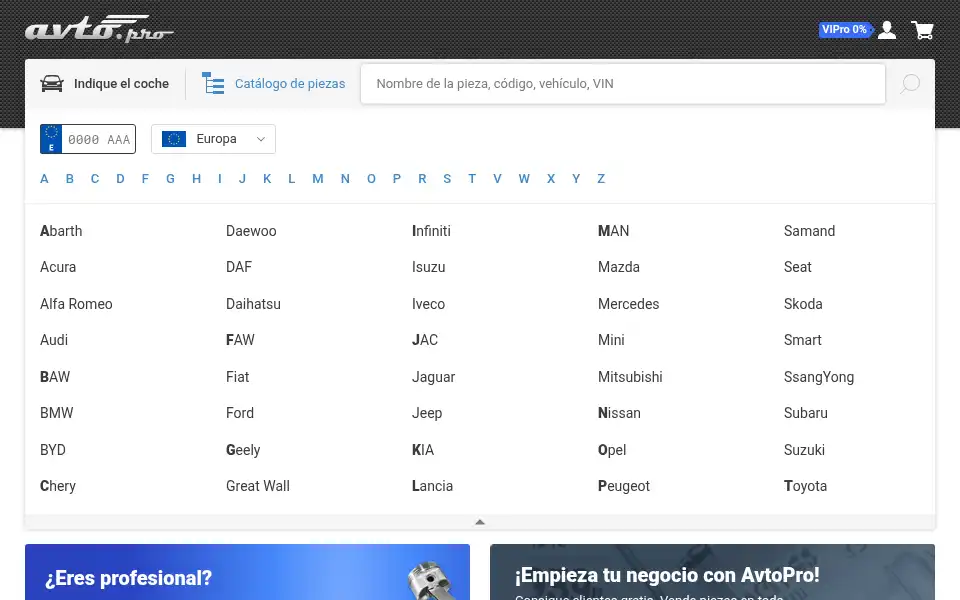 Screenshot of avtopro.es