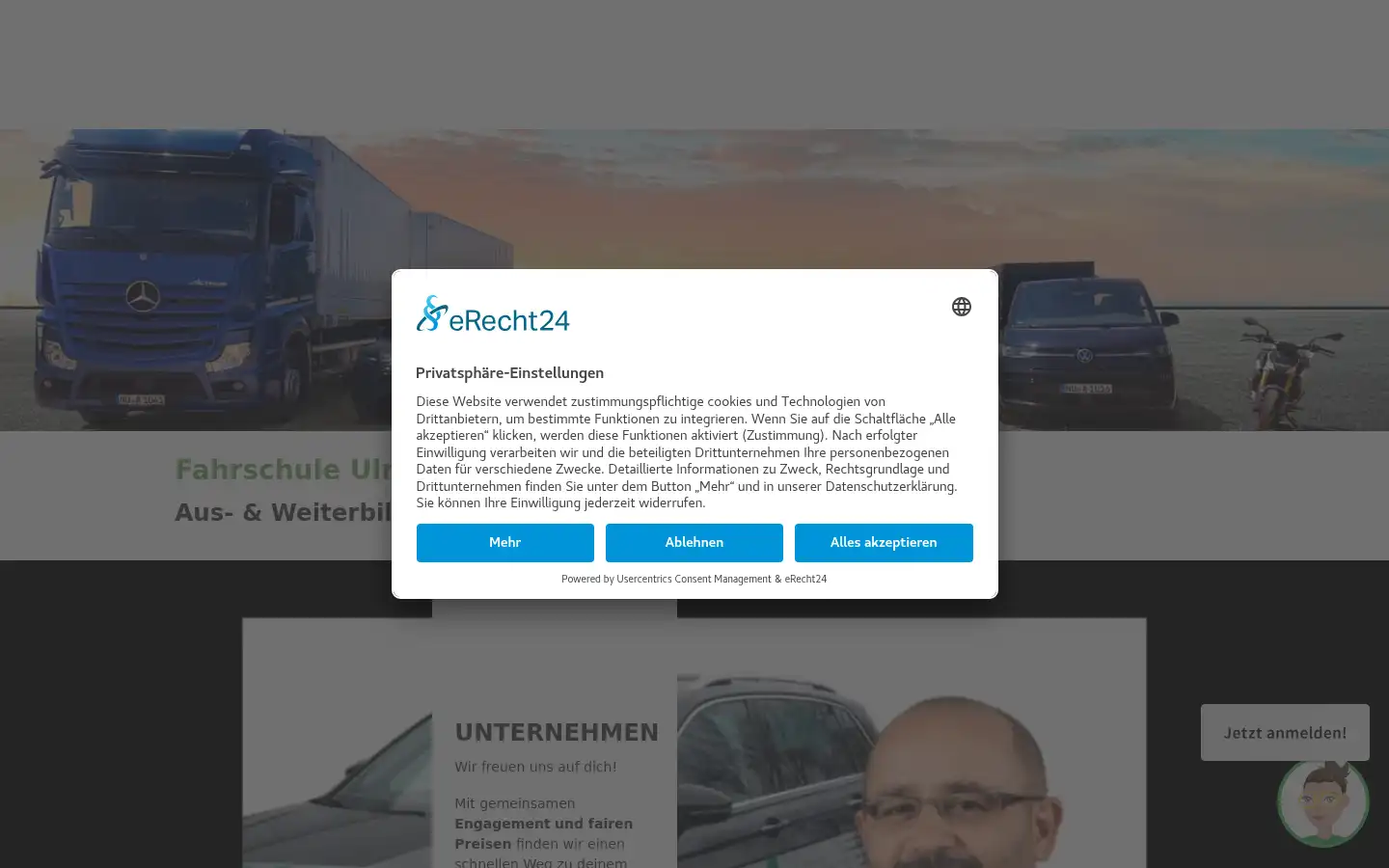 Screenshot of awa-fahrschule-ulm.de