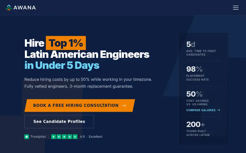 Screenshot of awana.io