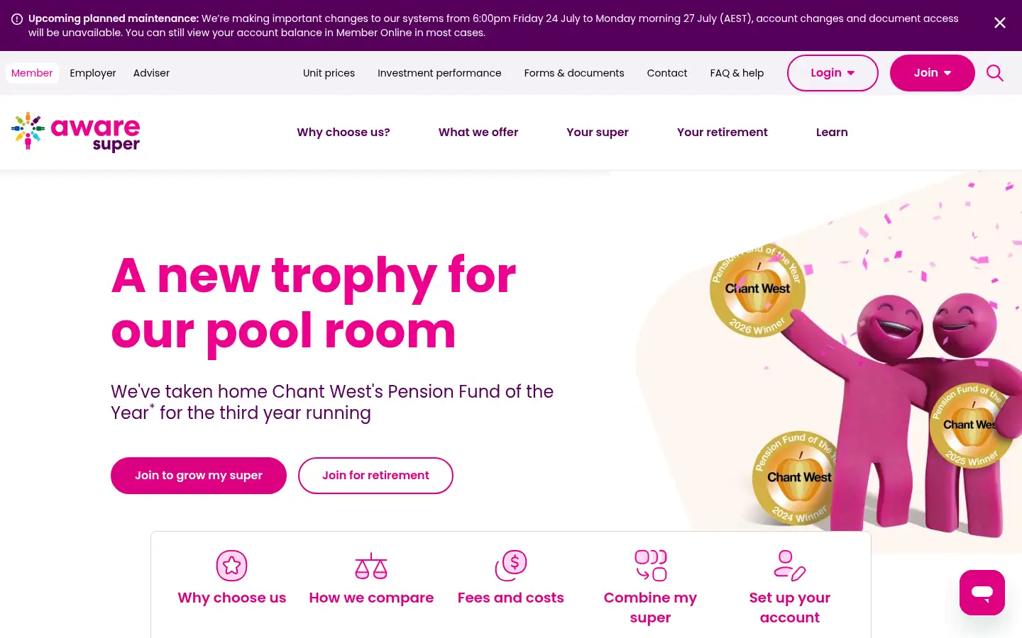 Screenshot of aware.com.au