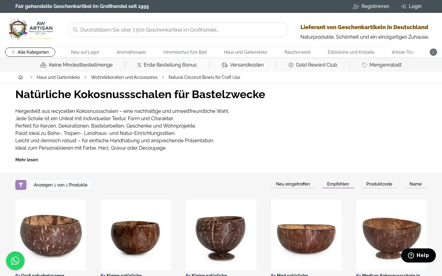 Screenshot of awartisan.de
