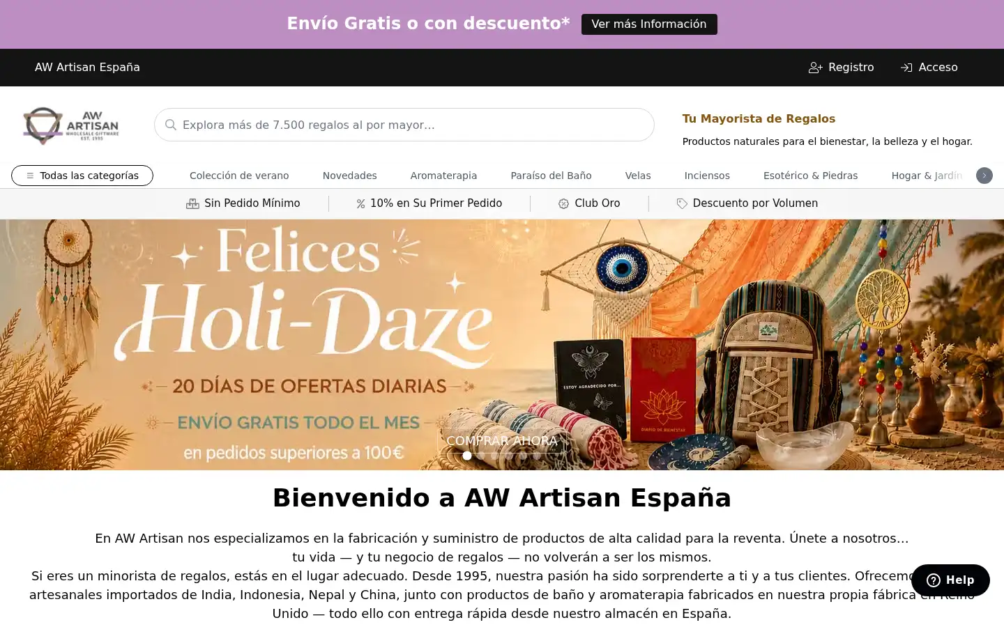 Screenshot of awartisan.es