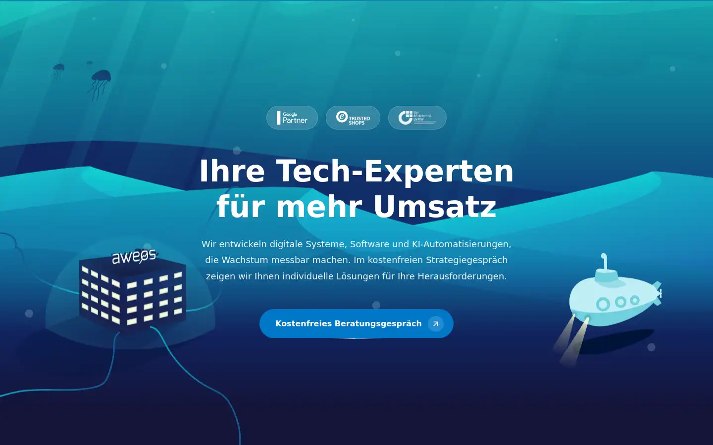 Screenshot of aweos.de