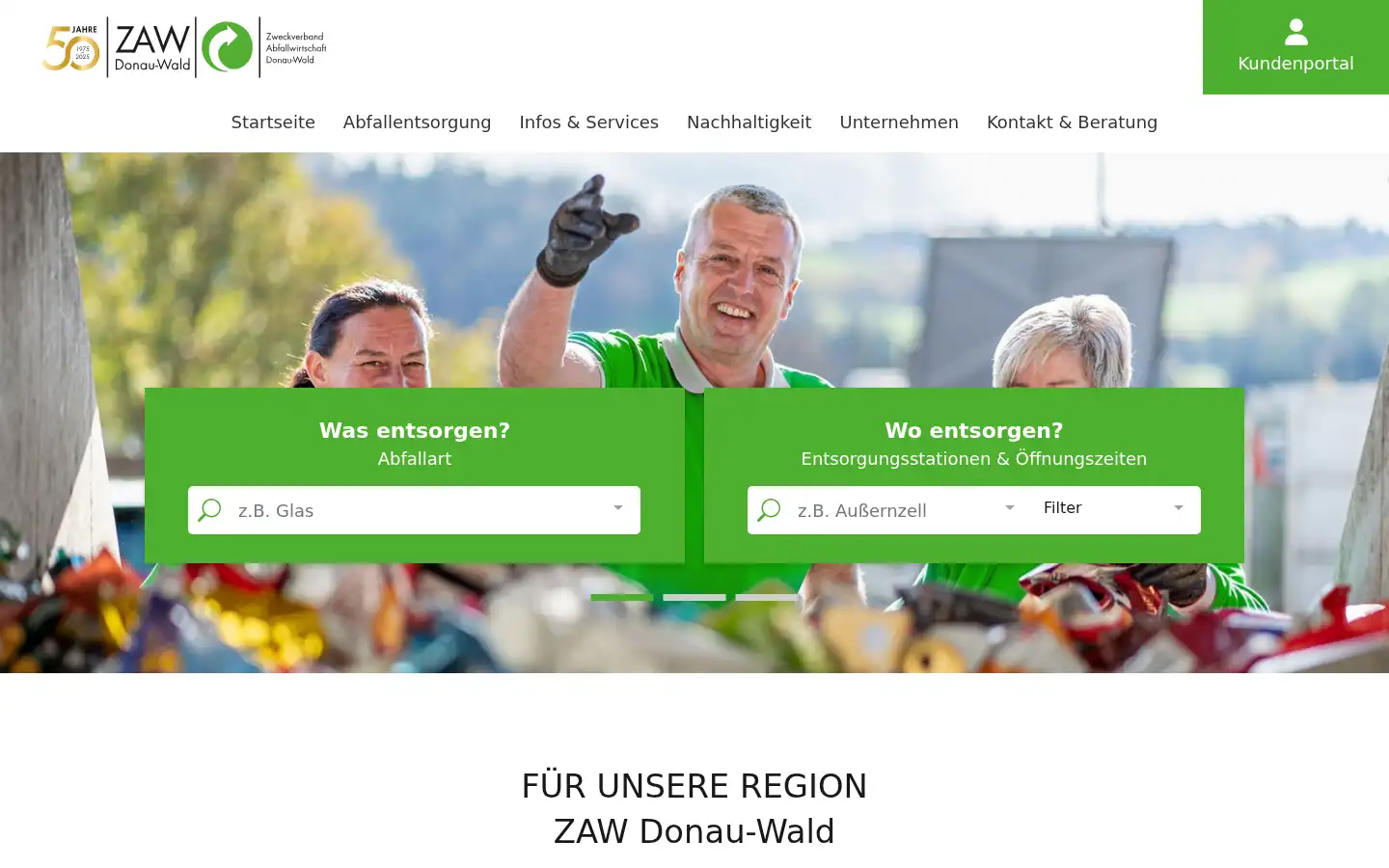 Screenshot of awg.de