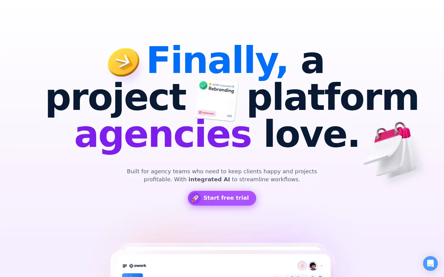 Screenshot of awork.com