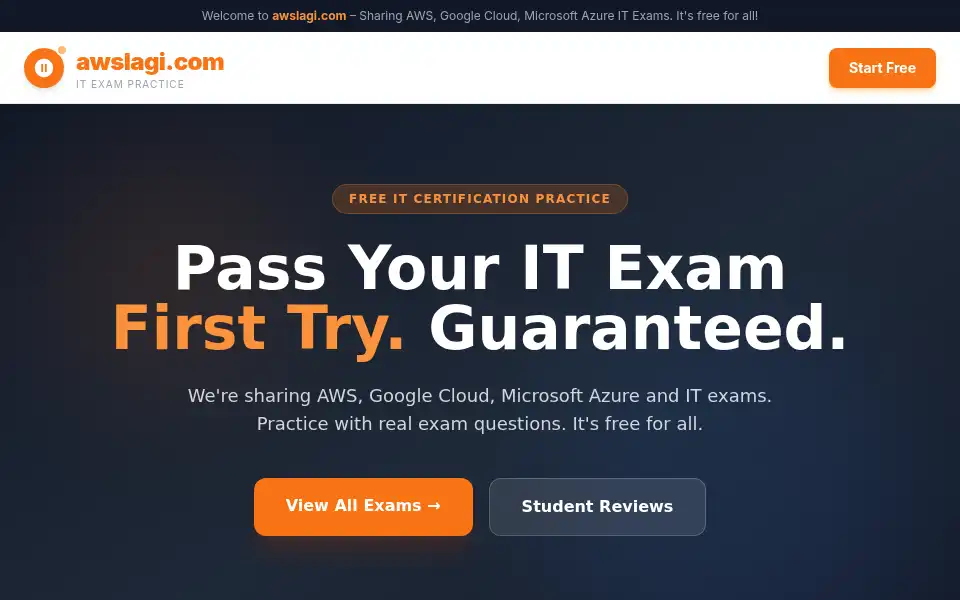 Screenshot of awslagi.com