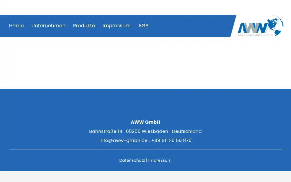 Screenshot of aww-gmbh.de
