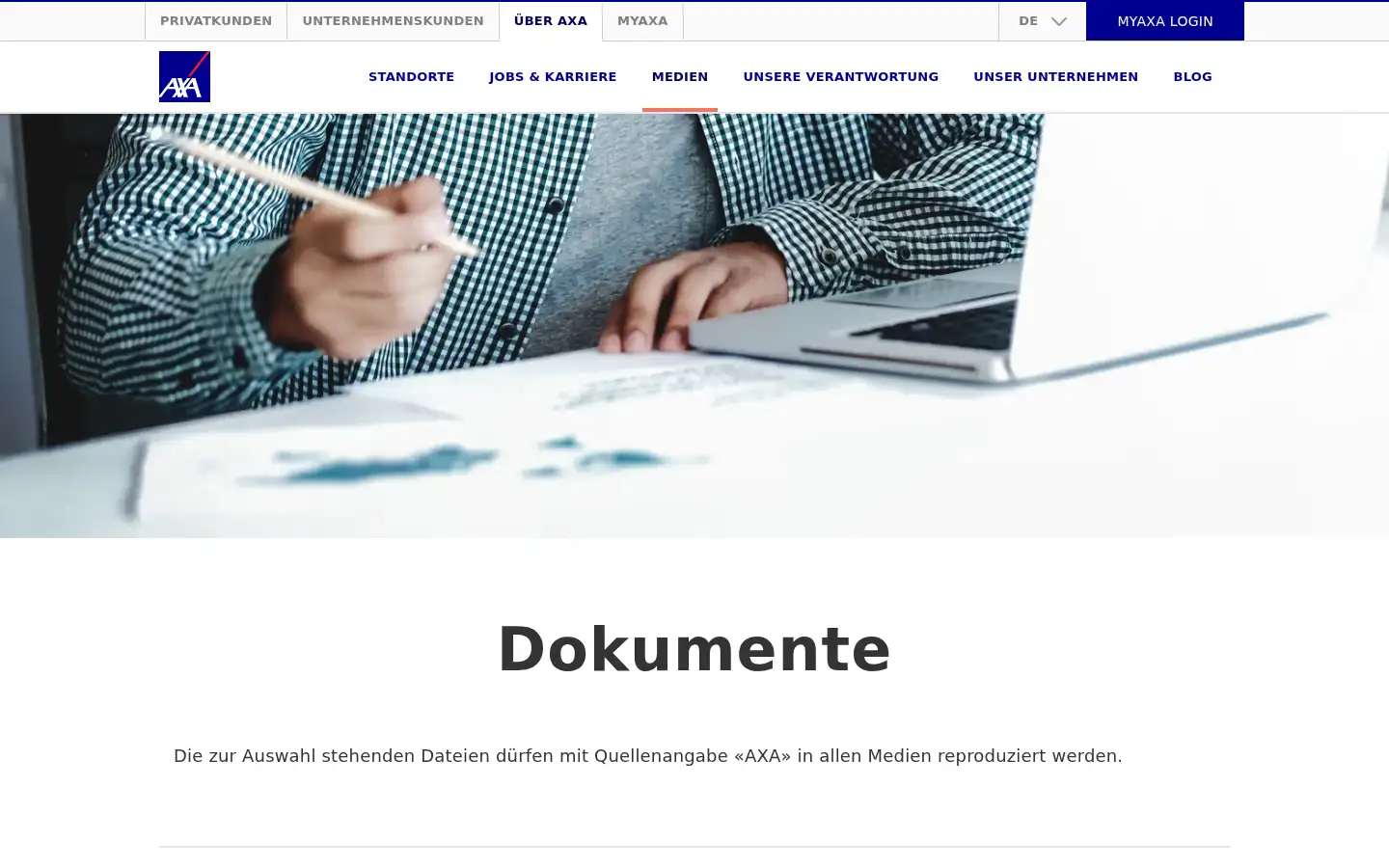 Screenshot of axa-arag.ch
