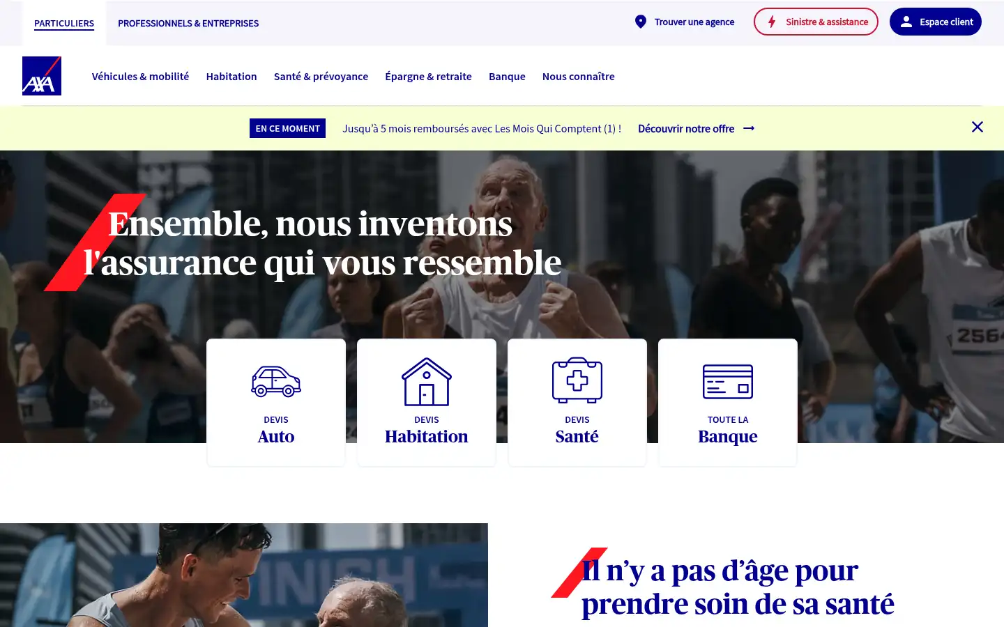 Screenshot of axa.fr