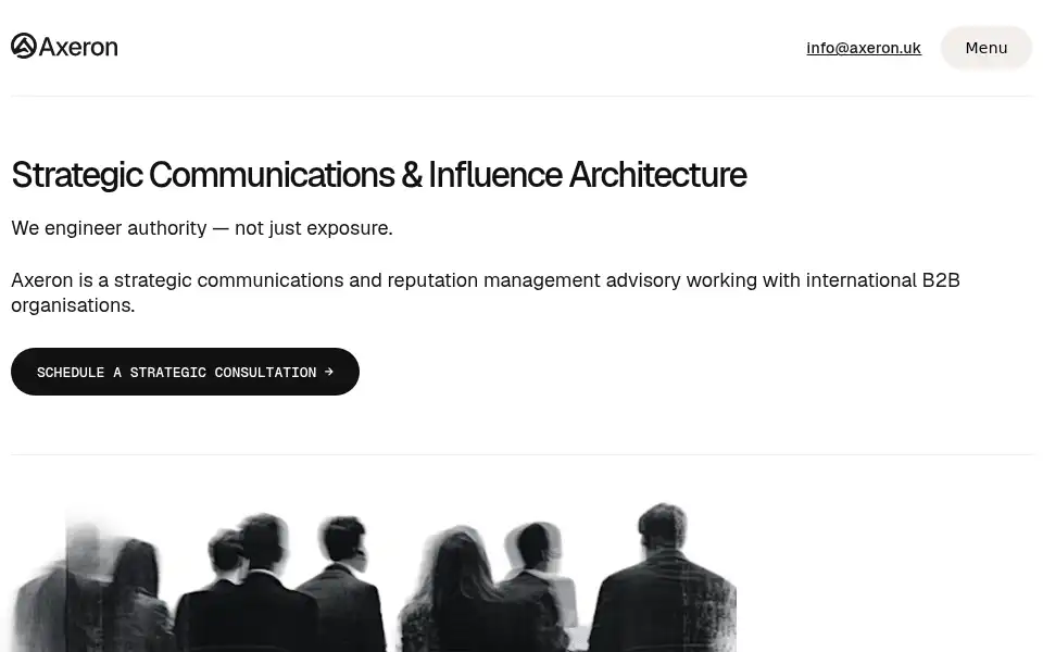Screenshot of axeron.uk