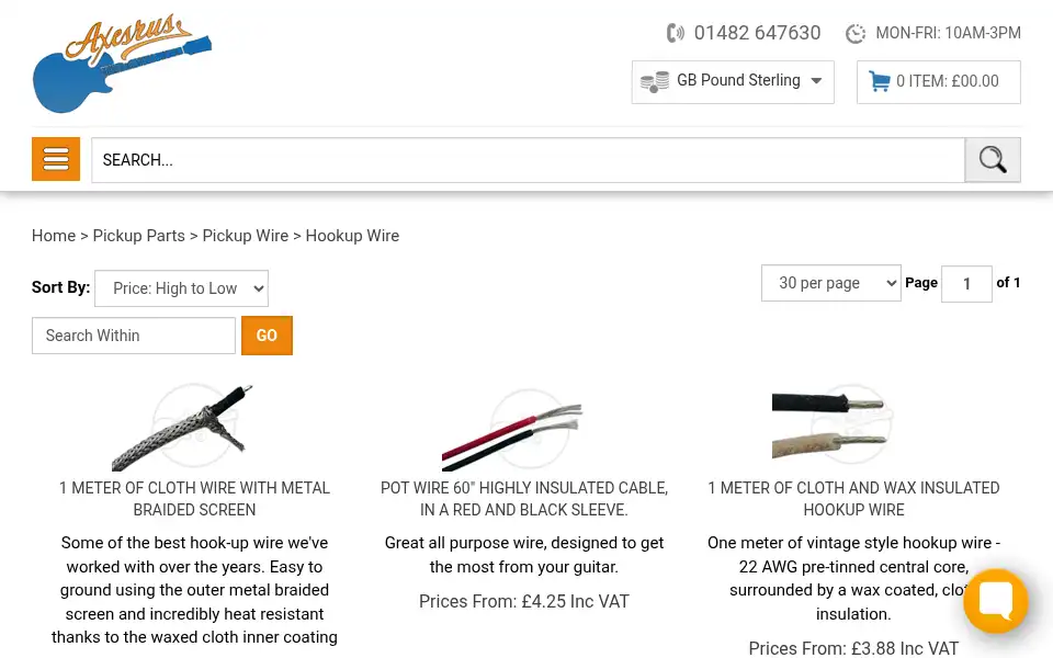 Screenshot of axesrus.co.uk