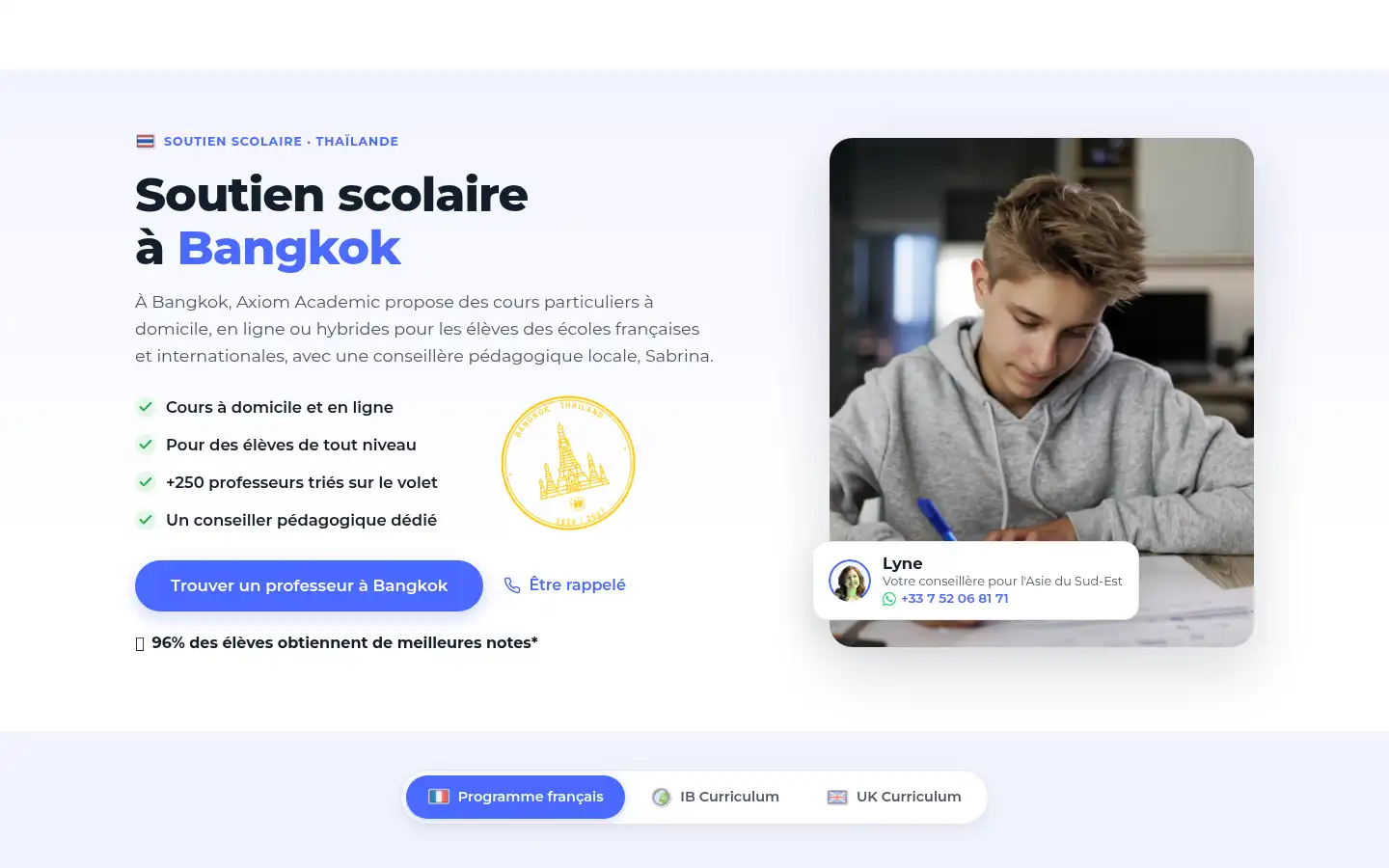 Screenshot of axiom-academic.com