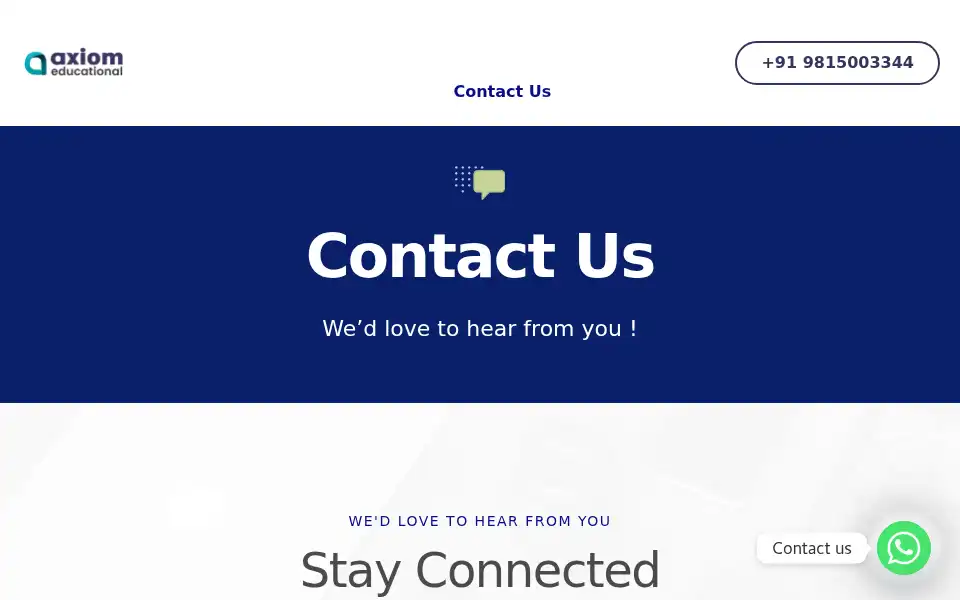 Screenshot of axiomeducation.co.in