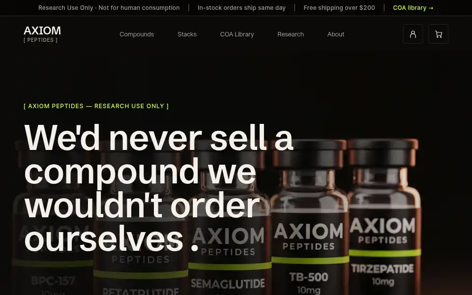 Screenshot of axiompep.com