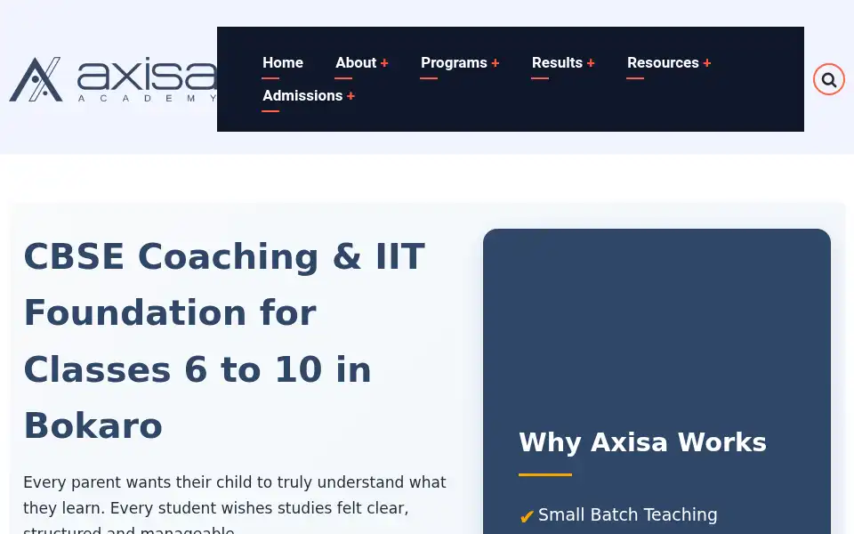 Screenshot of axisa.in