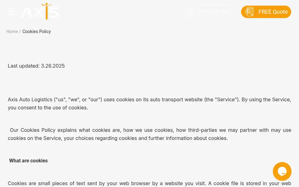 Screenshot of axisautologistix.com