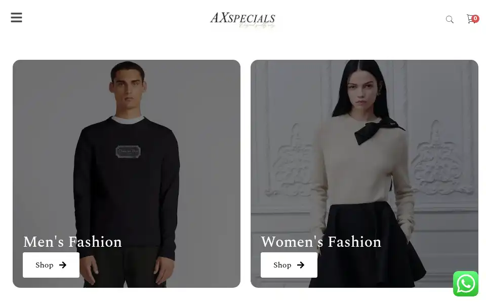 Screenshot of axspecials.com