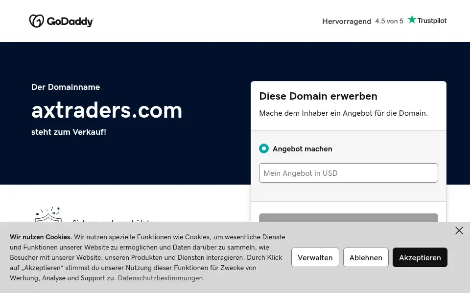 Screenshot of axtraders.com
