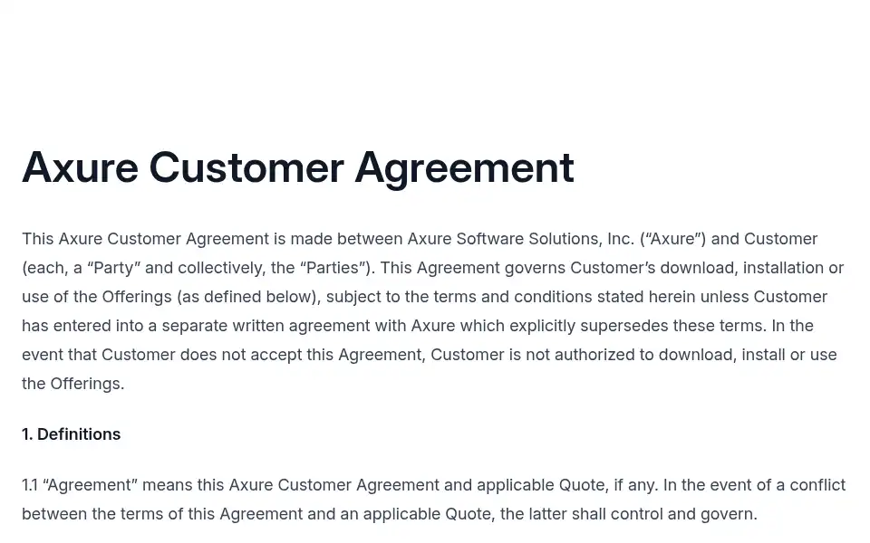 Screenshot of axure.com