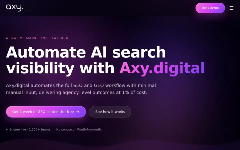 Screenshot of axy.digital
