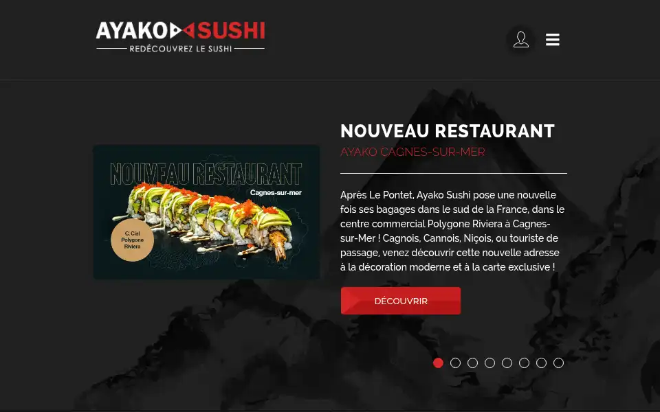 Screenshot of ayakosushi.fr