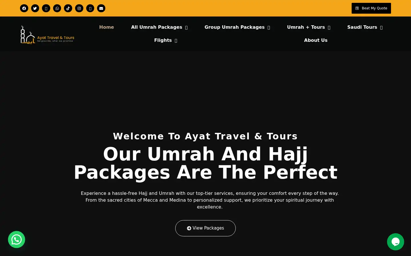 Screenshot of ayattravelandtours.co.uk