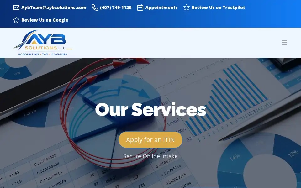 Screenshot of aybsolutions.com