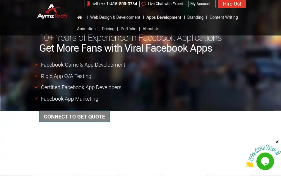 Screenshot of aymztech.com