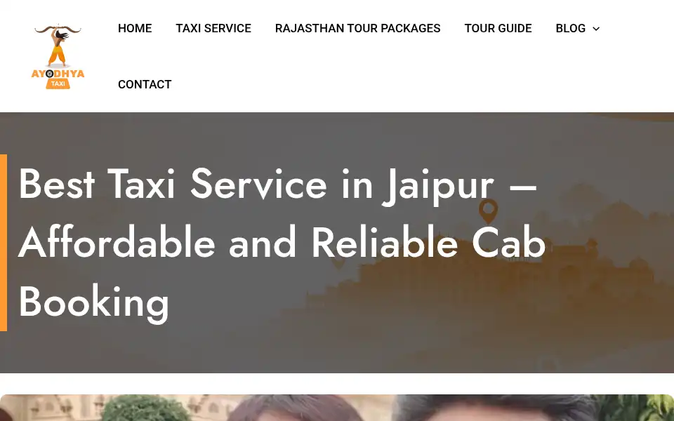 Screenshot of ayodhyataxi.com