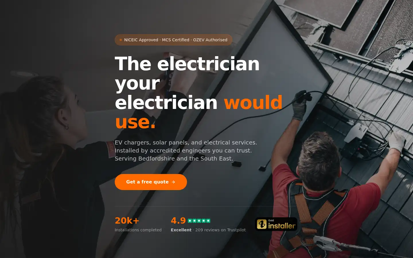 Screenshot of aypelectrical.co.uk