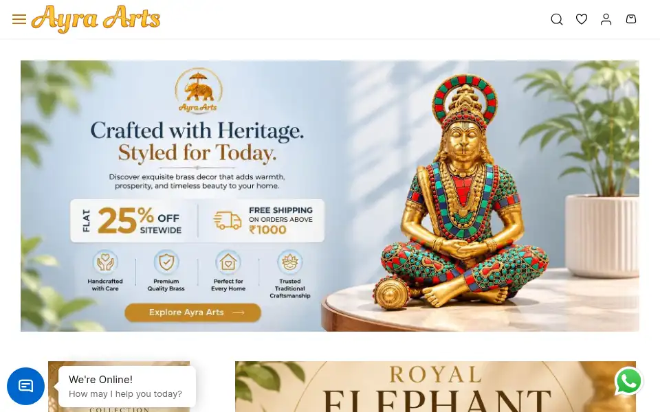 Screenshot of ayraarts.com