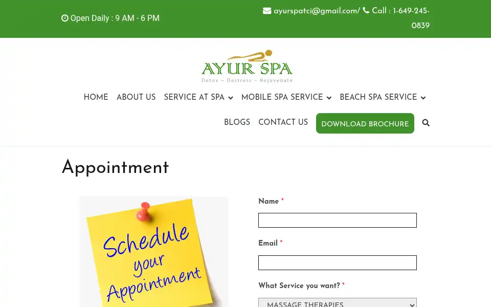 Screenshot of ayurspatci.com