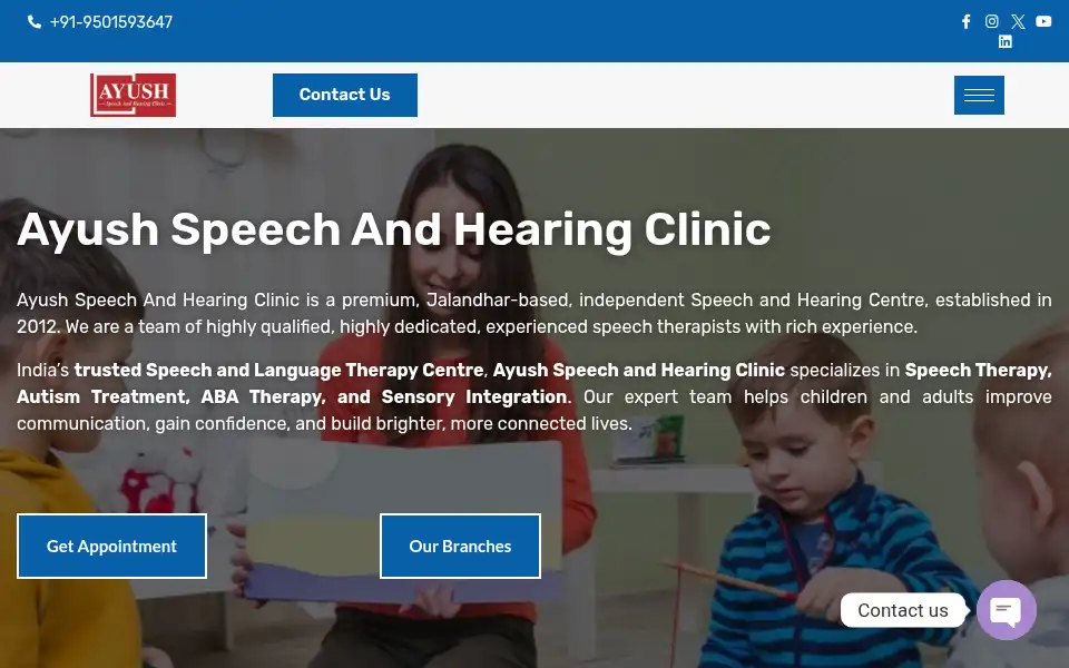 Screenshot of ayushclinic.org