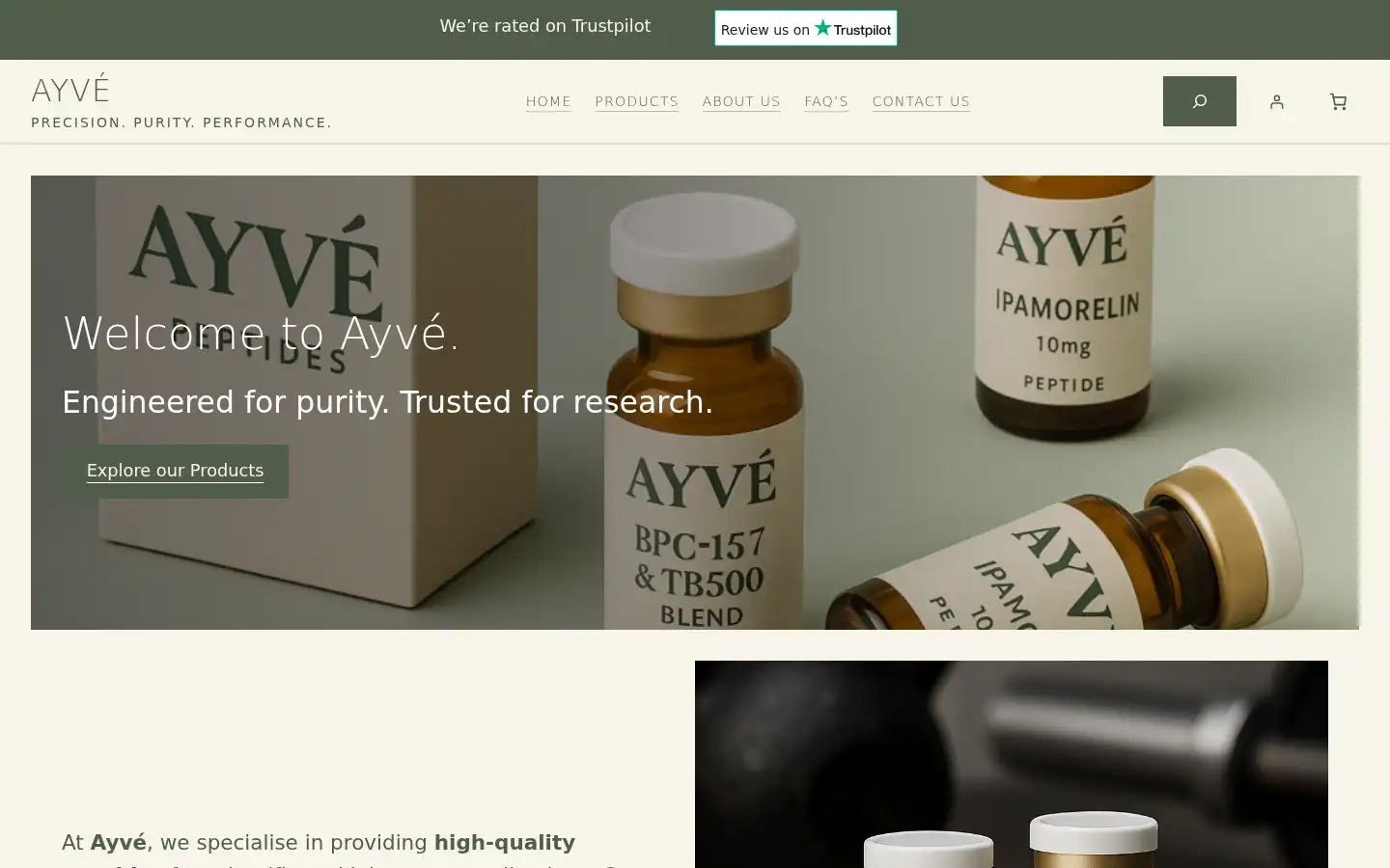 Screenshot of ayve.co.uk