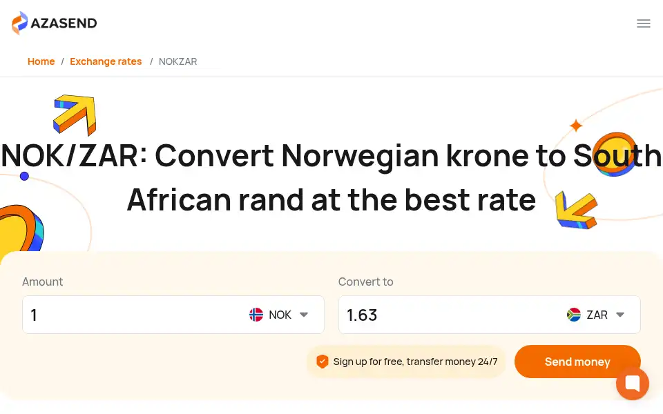 Screenshot of azasend.com