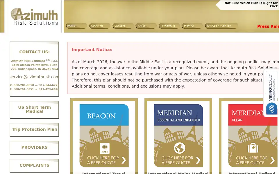 Screenshot of azimuthrisk.com