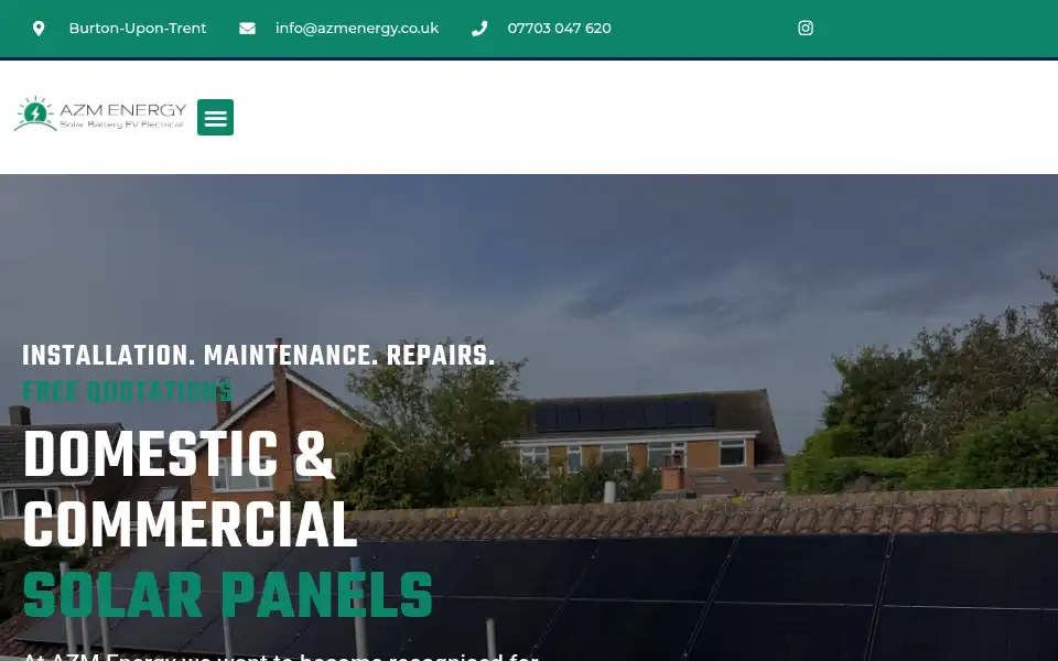 Screenshot of azmenergy.co.uk