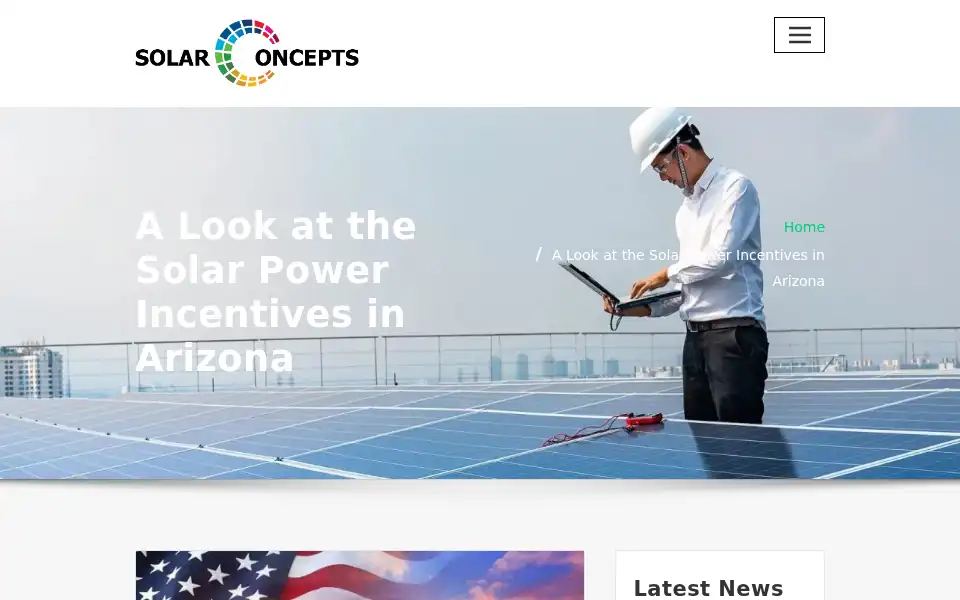 Screenshot of azsolarconcepts.com