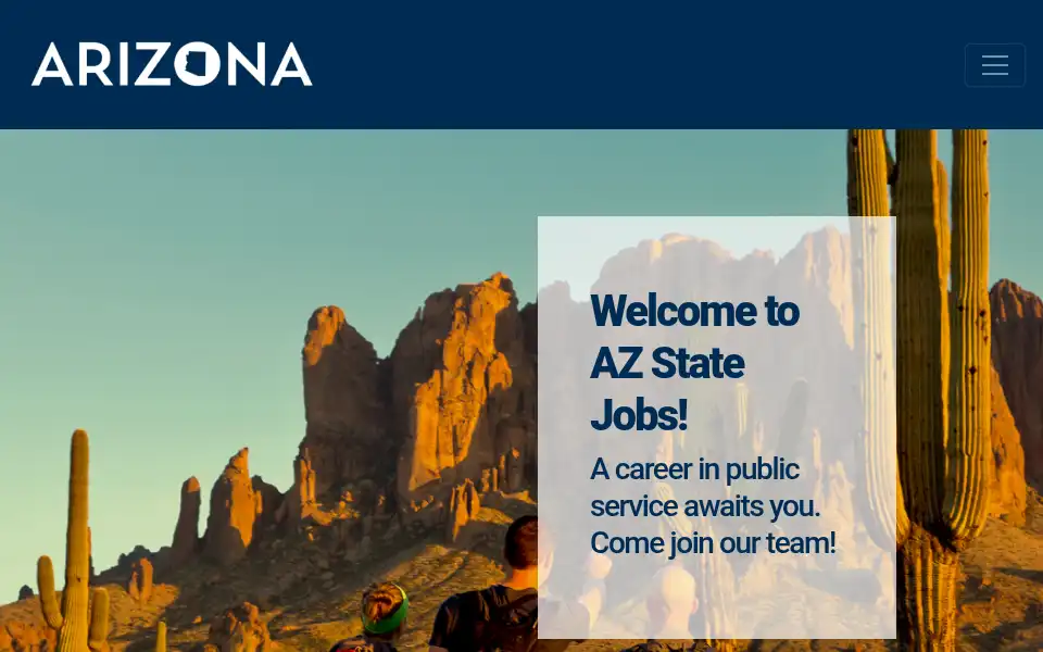 Screenshot of azstatejobs.gov