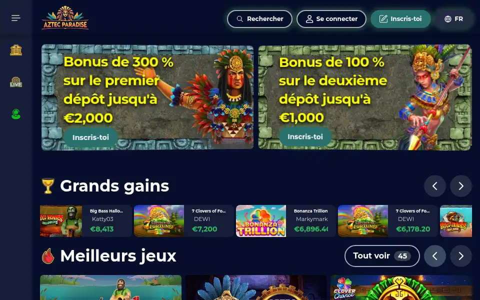 Screenshot of aztecparadise.com