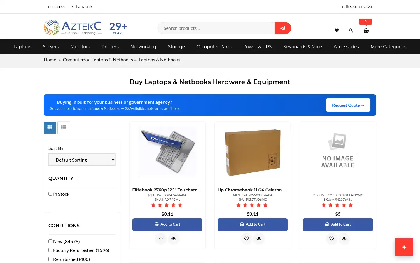 Screenshot of aztekcomputers.com