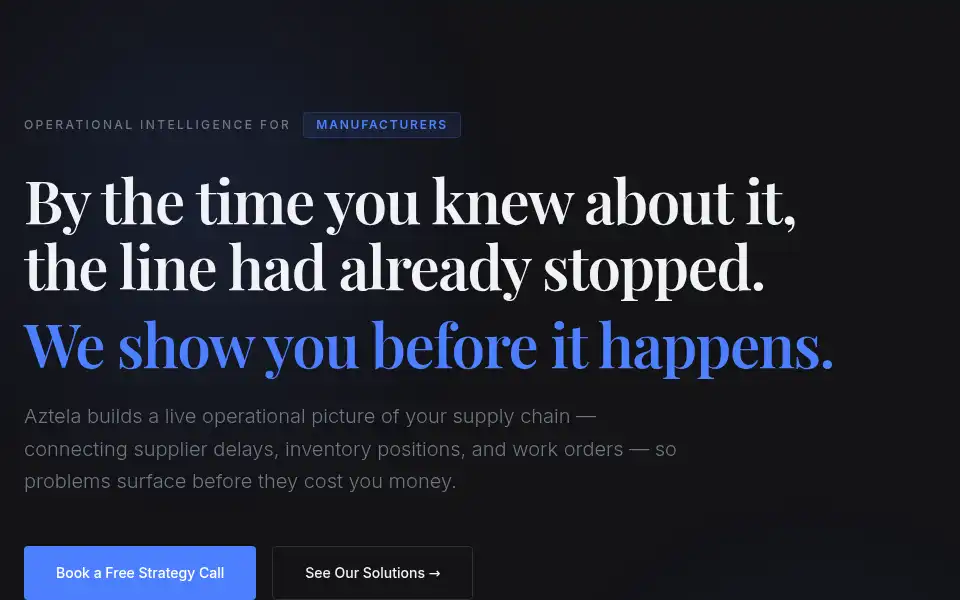 Screenshot of aztela.com