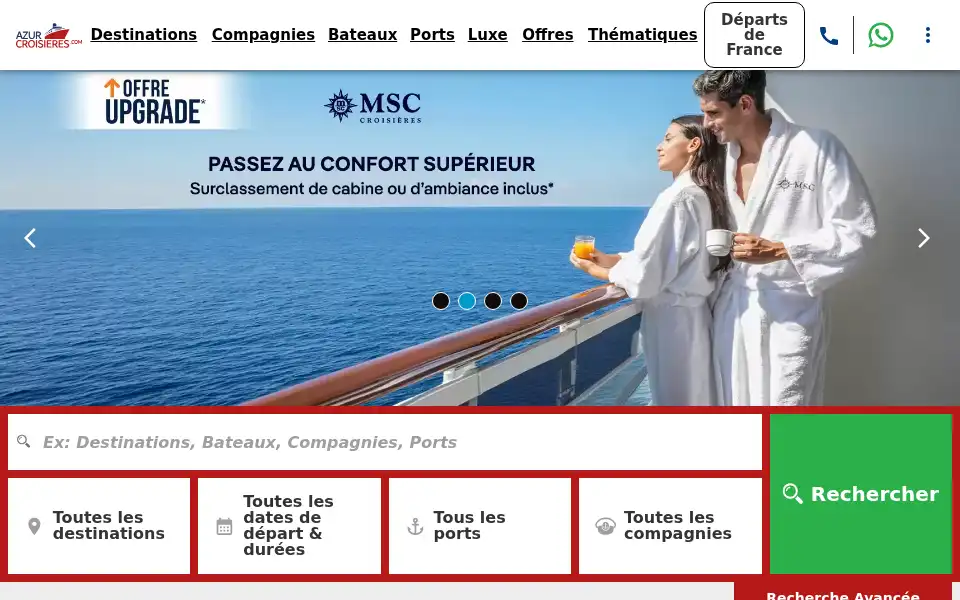 Screenshot of azur-croisieres.com