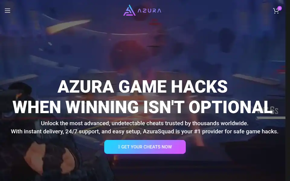 Screenshot of azurasquad.com