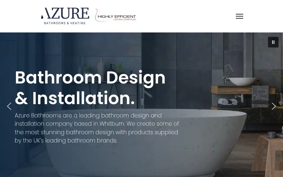 Screenshot of azurebathrooms.com