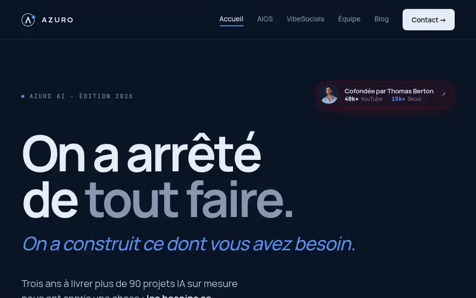 Screenshot of azuro-ai.com